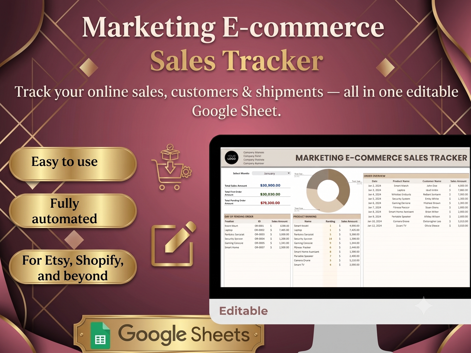Marketing E-commerce Sales Tracker